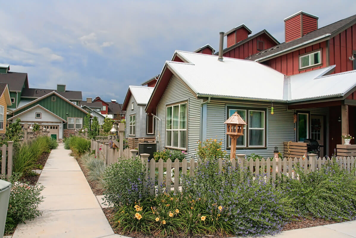 Hedgerow townhome neighborhood Indian Peaks Lafayette, CO – Ripley Design Inc