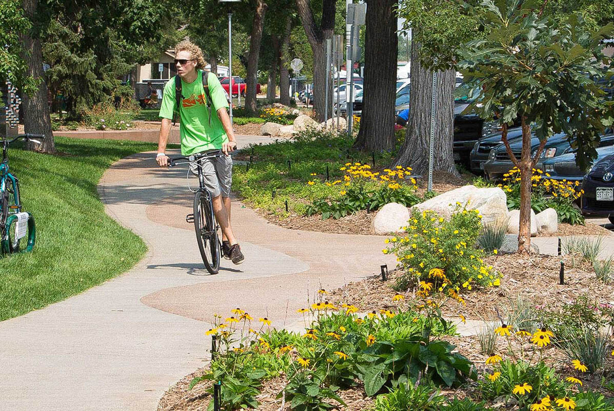 Bike rider Old Town Library Fort Collins – Ripley Design