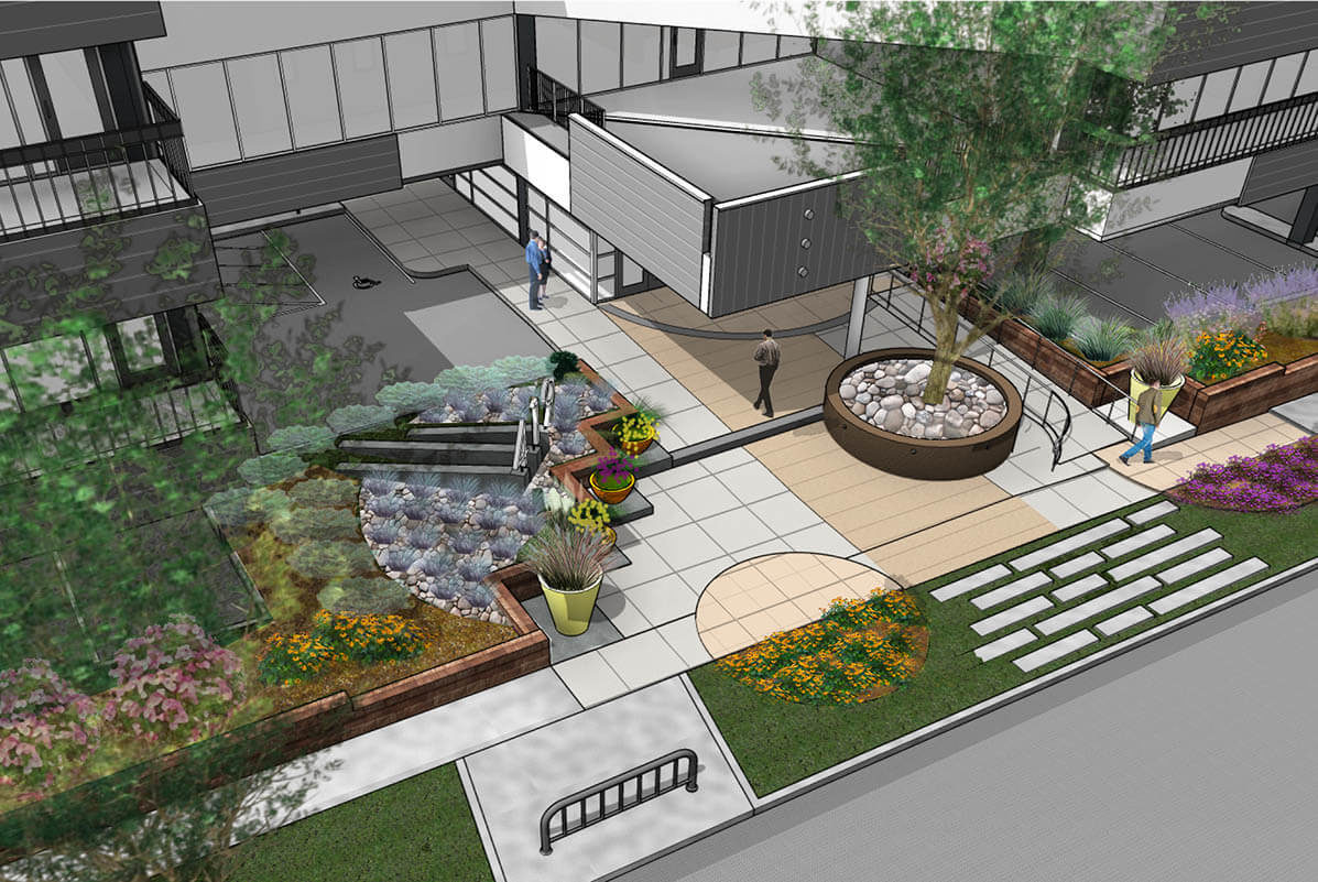 Rendering of the 318 Canyon Ave building – Fort Collins, CO from Ripley Design Inc